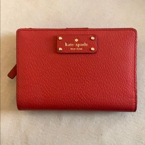 Red kate spade wallet